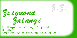 zsigmond zalanyi business card